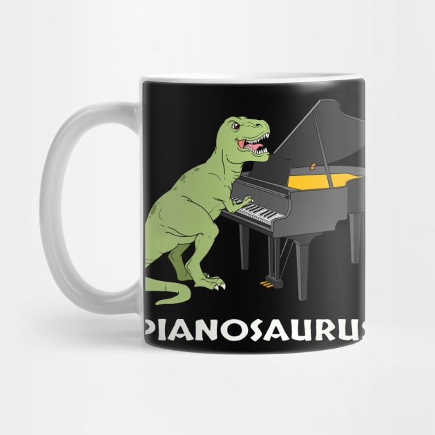 Piano Gift Print Pianist Pianosaurus T Rex Piano Player Tee by Linco